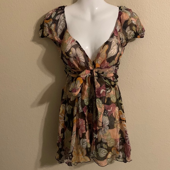 Miss Sixty Multicolor Floral Blouse - Picture 1 of 6